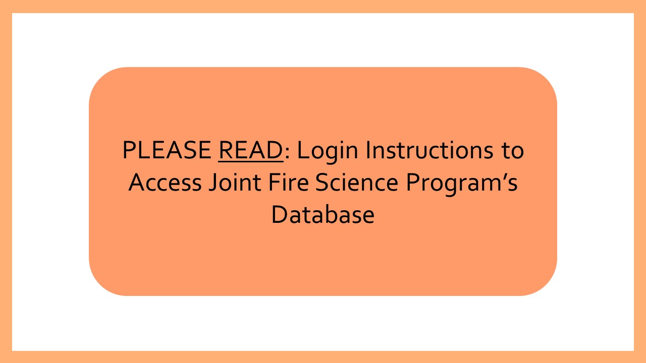 JFSP Database Login