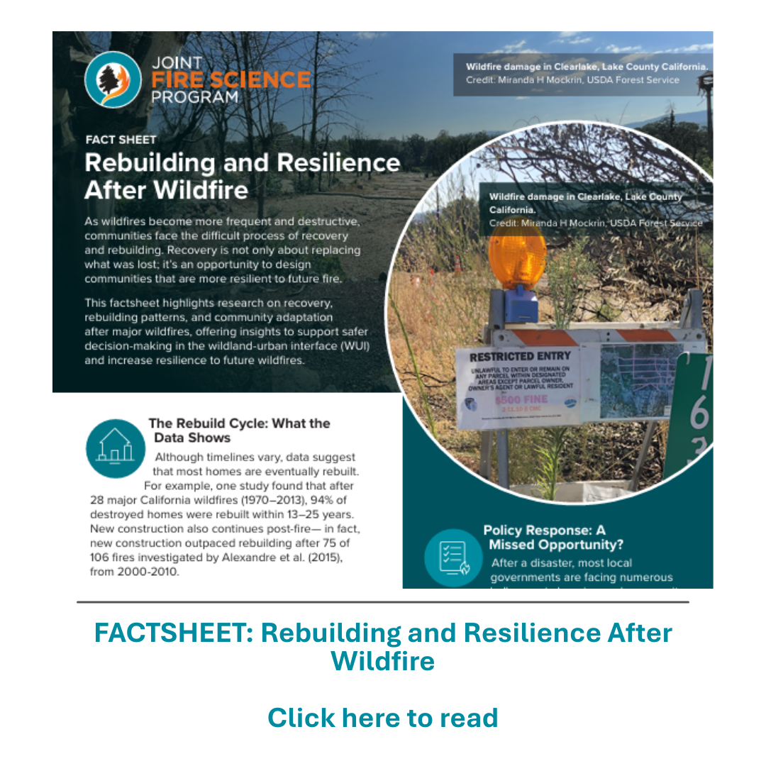 FSEN Factsheet rebuilding after wildfire